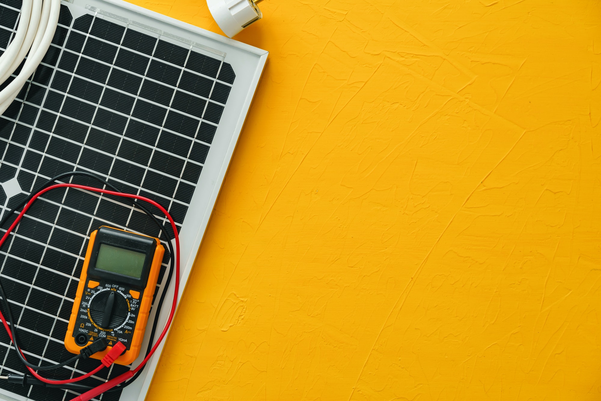 Alternative energy solar power panel close up